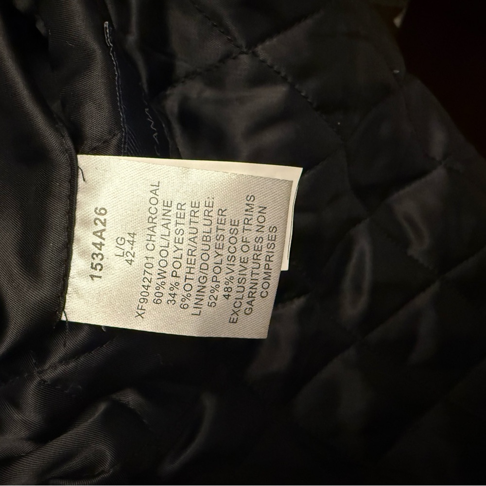 Cardinal Of Canada Mens Black Double Mock Neck Wool Blend Lined Car Coat - Picture 13 of 14